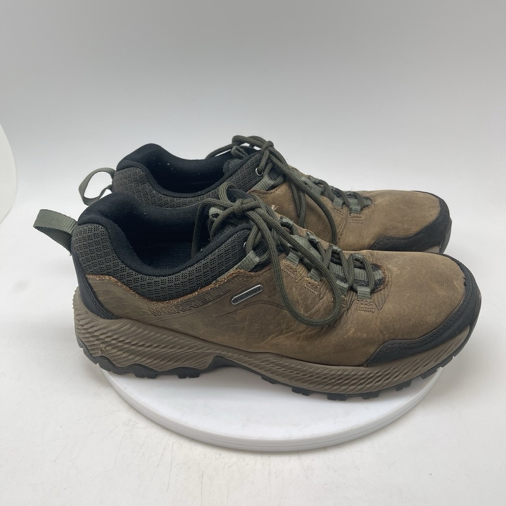 Merrell Sneakers Mens 8.5 Forest Bound Waterproof J16501 Brown Leather Hiking